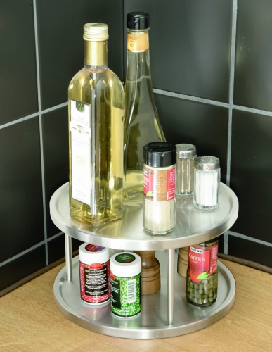 Carrousel de cuisine en inox 2 niveaux